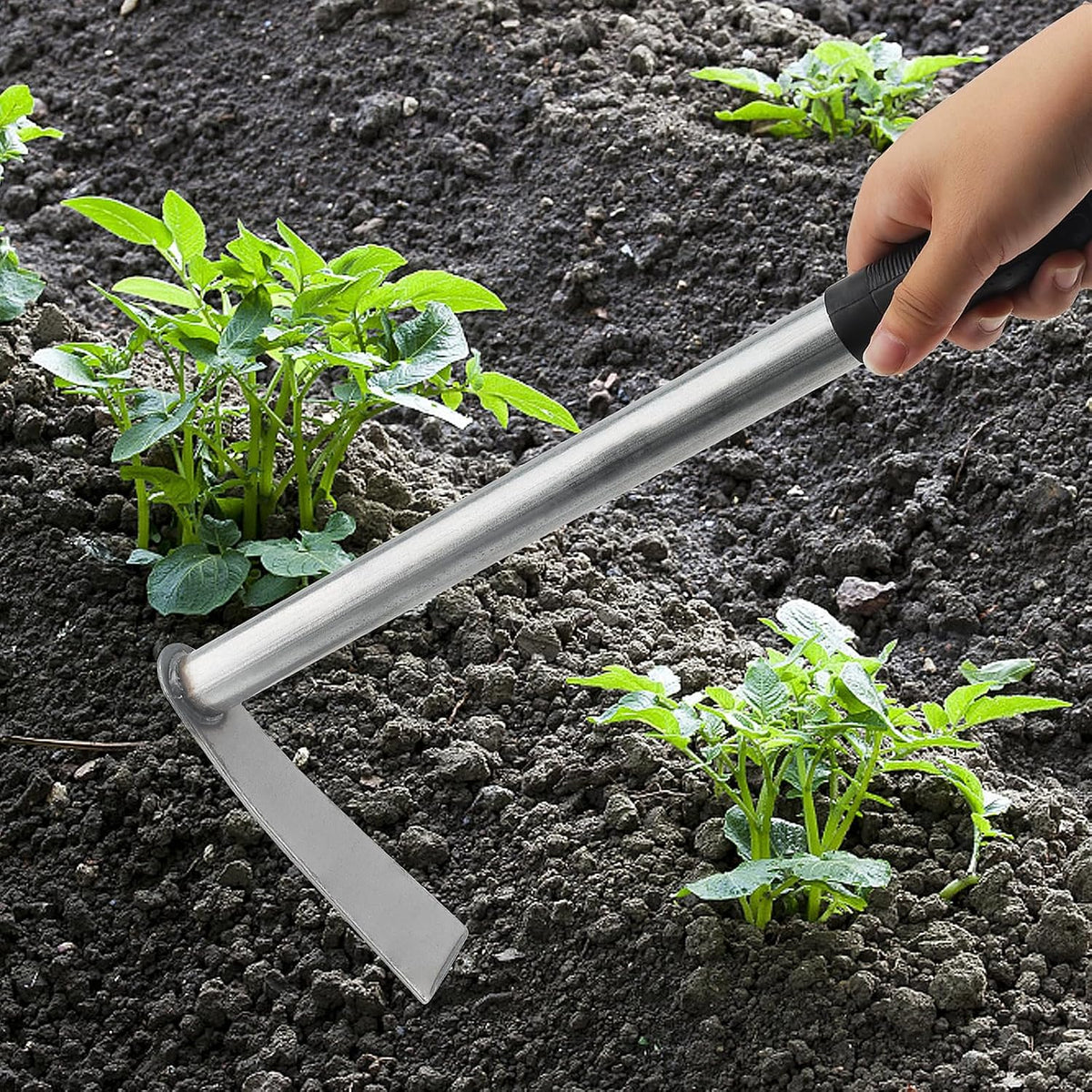 5 PCS Garden Hoe Tool Set, Cultivator Hand Tiller, Digging Hoes