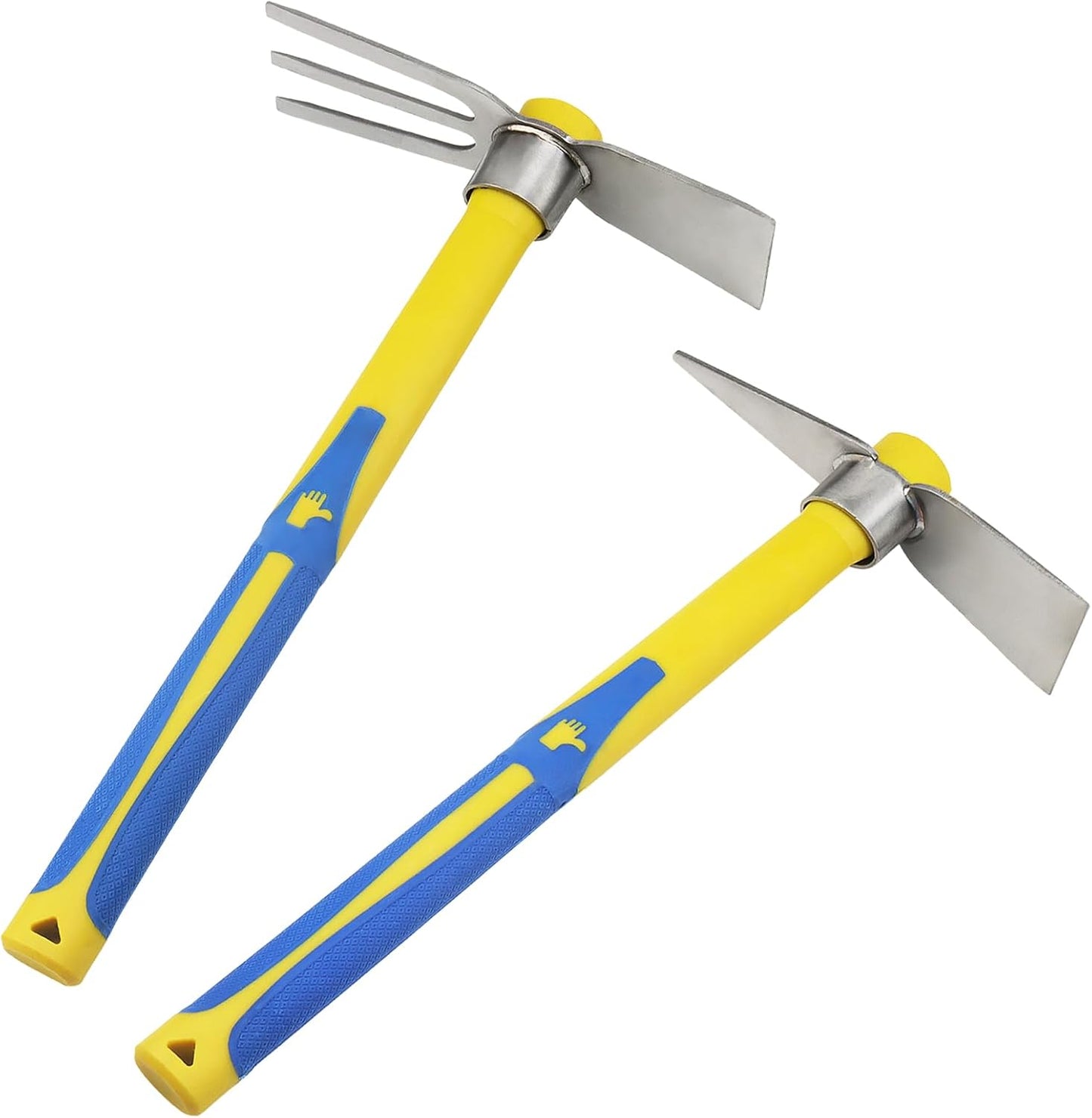 5 PCS Garden Hoe Tool Set, Cultivator Hand Tiller, Digging Hoes