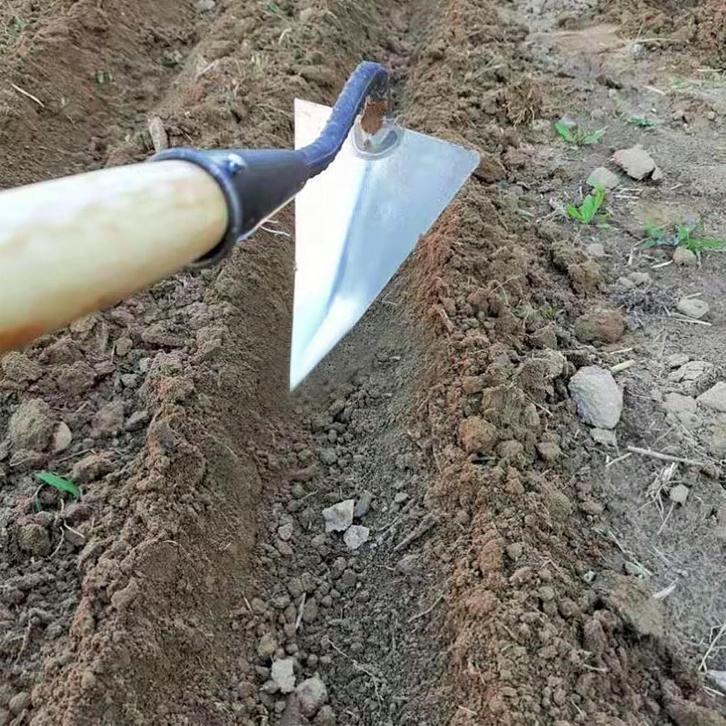5 PCS Garden Hoe Tool Set, Cultivator Hand Tiller, Digging Hoes