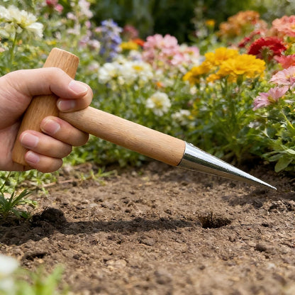 Garden Seed Dibber Planter Tool, Hand Bulb Hole Digger Tool