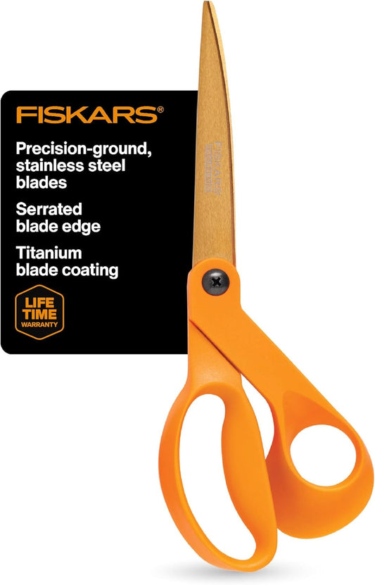 9" Titanium Shop Shears Heavy Duty Serrated Multipurpose Scissors