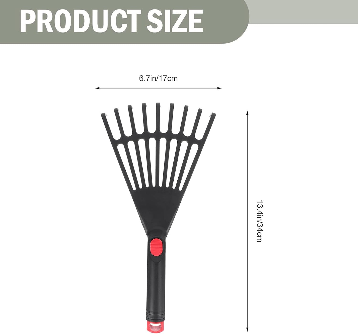 2pcs Gardening Hand Rakes Plastic Ash Rakes Mini Garden Cultivator Tools for Soil Loosening Leaf Cleanup Yard Lawn Shrub Flower Beds