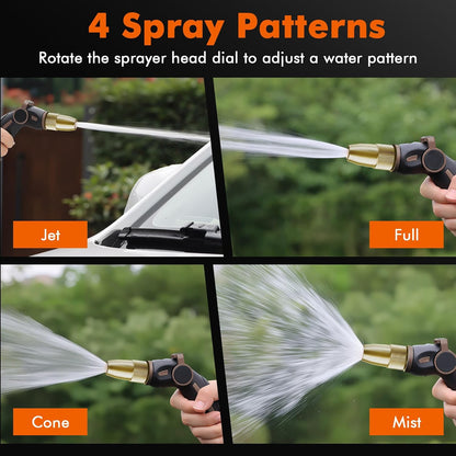 Garden Hose Nozzle, Heavy Duty Water Hose Sprayer Nozzle, Black