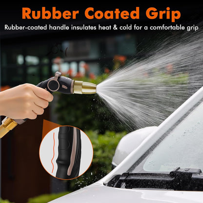 Garden Hose Nozzle, Heavy Duty Water Hose Sprayer Nozzle, Black