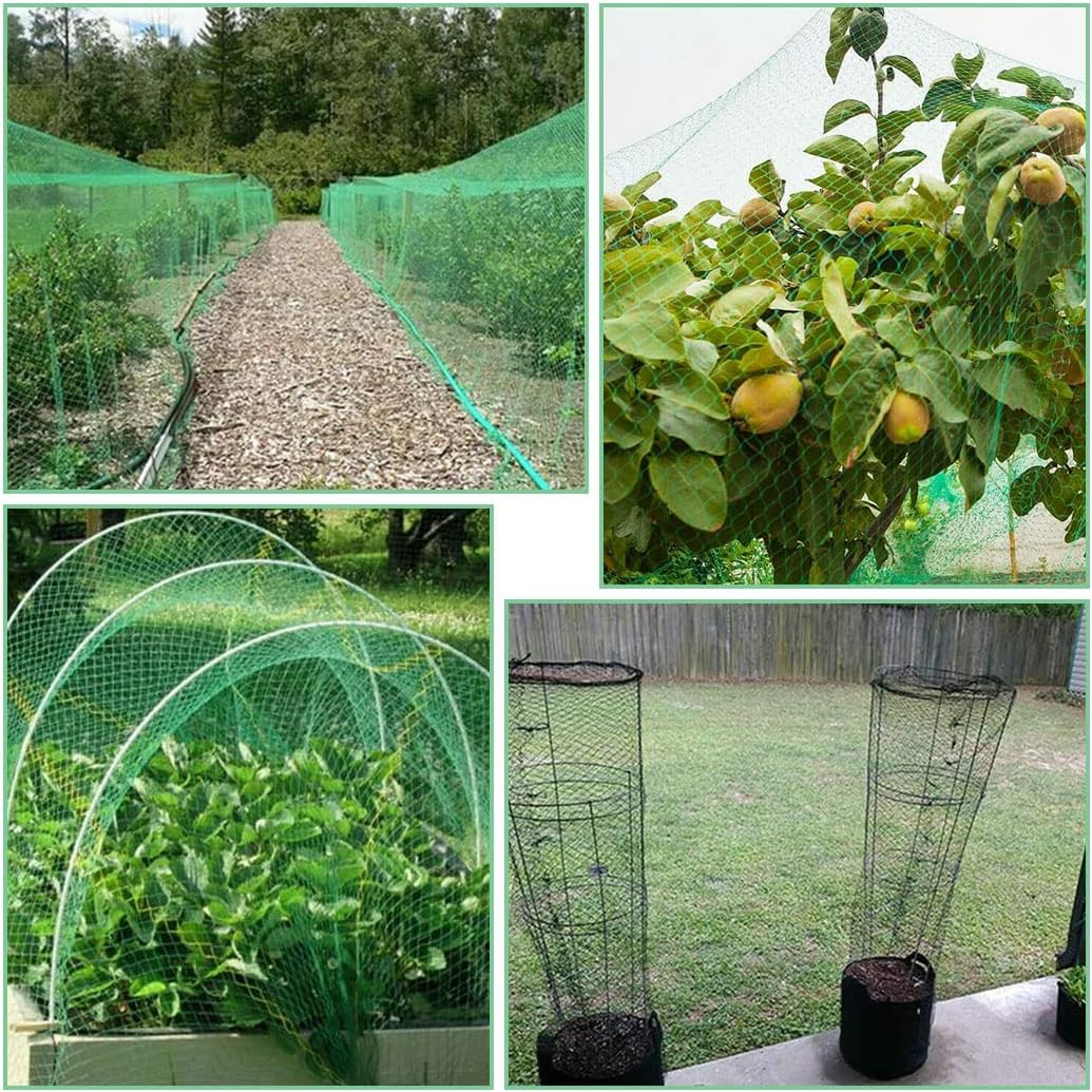 Bird Netting for Garden, 13x20Ft Garden Netting,Fruit Tree Netting Doesn't Tangle and Reusable Bird Mesh Protect Fruit Vegetables Plants from Birds Deer