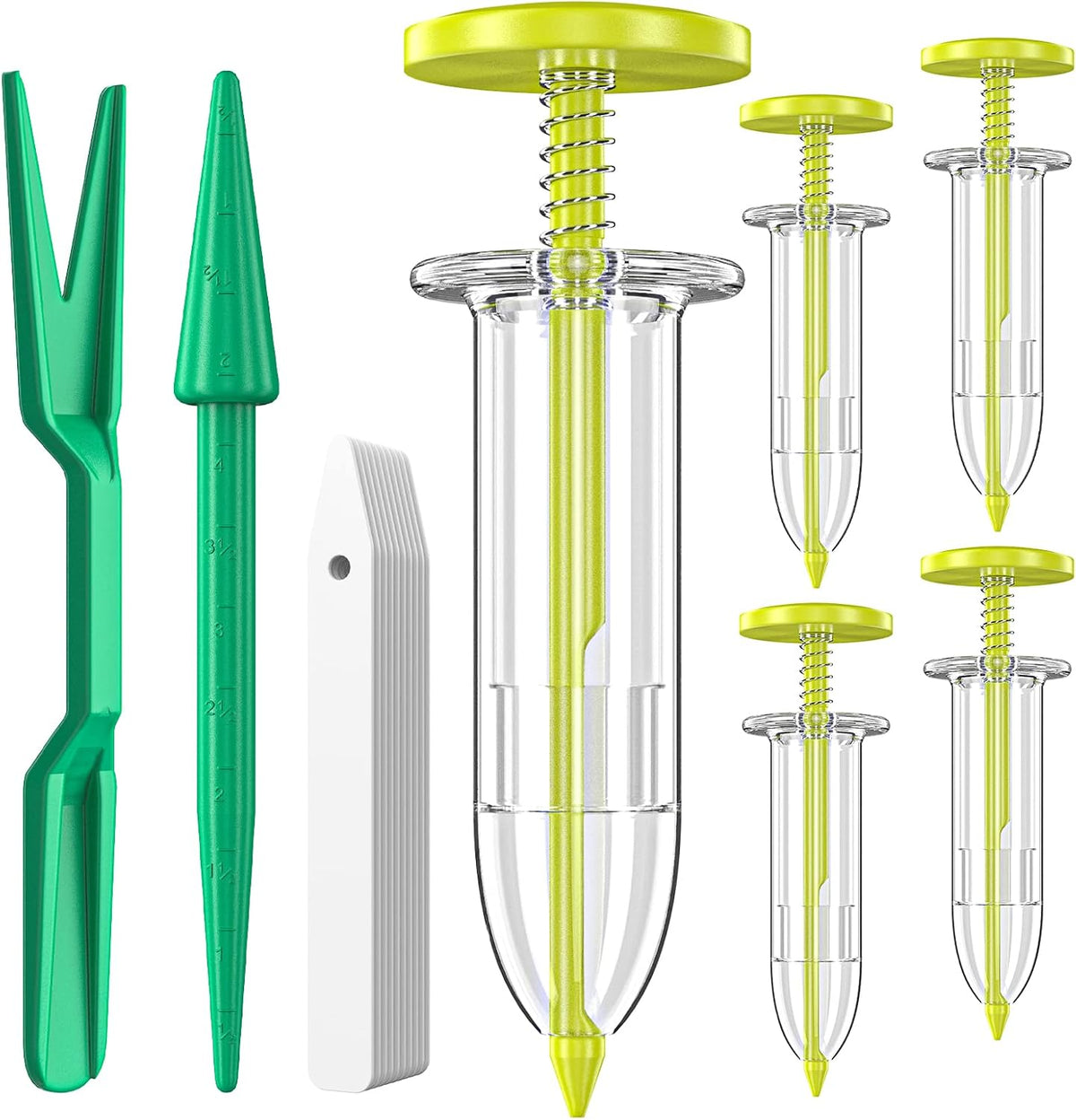 17 Pack Seed Planter Tool, Hand Seeder, Mini Sowing Seed Dispenser Sower, Seedlings Dibber and Widger, Seed Spreader for Planting Vegetables, Flowers