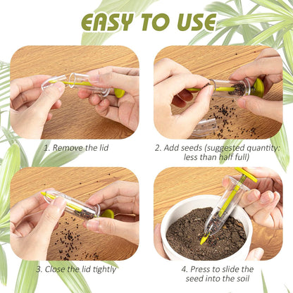 17 Pack Seed Planter Tool, Hand Seeder, Mini Sowing Seed Dispenser Sower, Seedlings Dibber and Widger, Seed Spreader for Planting Vegetables, Flowers