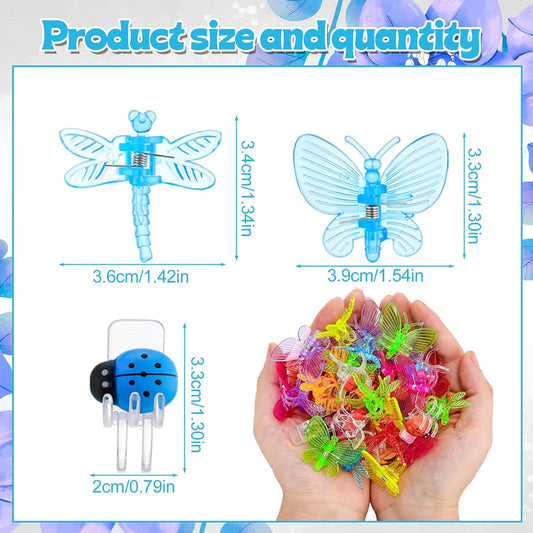 100Pcs Orchid Clips Butterfly Ladybug Plant Clips Orchid Support Clips