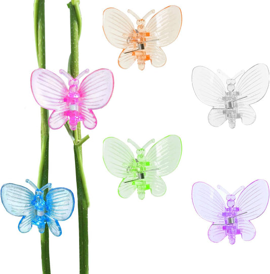Orchid Clips 30Pcs Butterfly Plant Clips Orchid Support Clips Vine Clips Plant Clips for Support Flower Orchid Vine (Mix Color, 30PCS)
