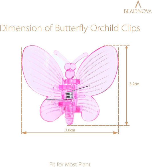 Orchid Clips 30Pcs Butterfly Plant Clips Orchid Support Clips Vine Clips Plant Clips for Support Flower Orchid Vine (Mix Color, 30PCS)