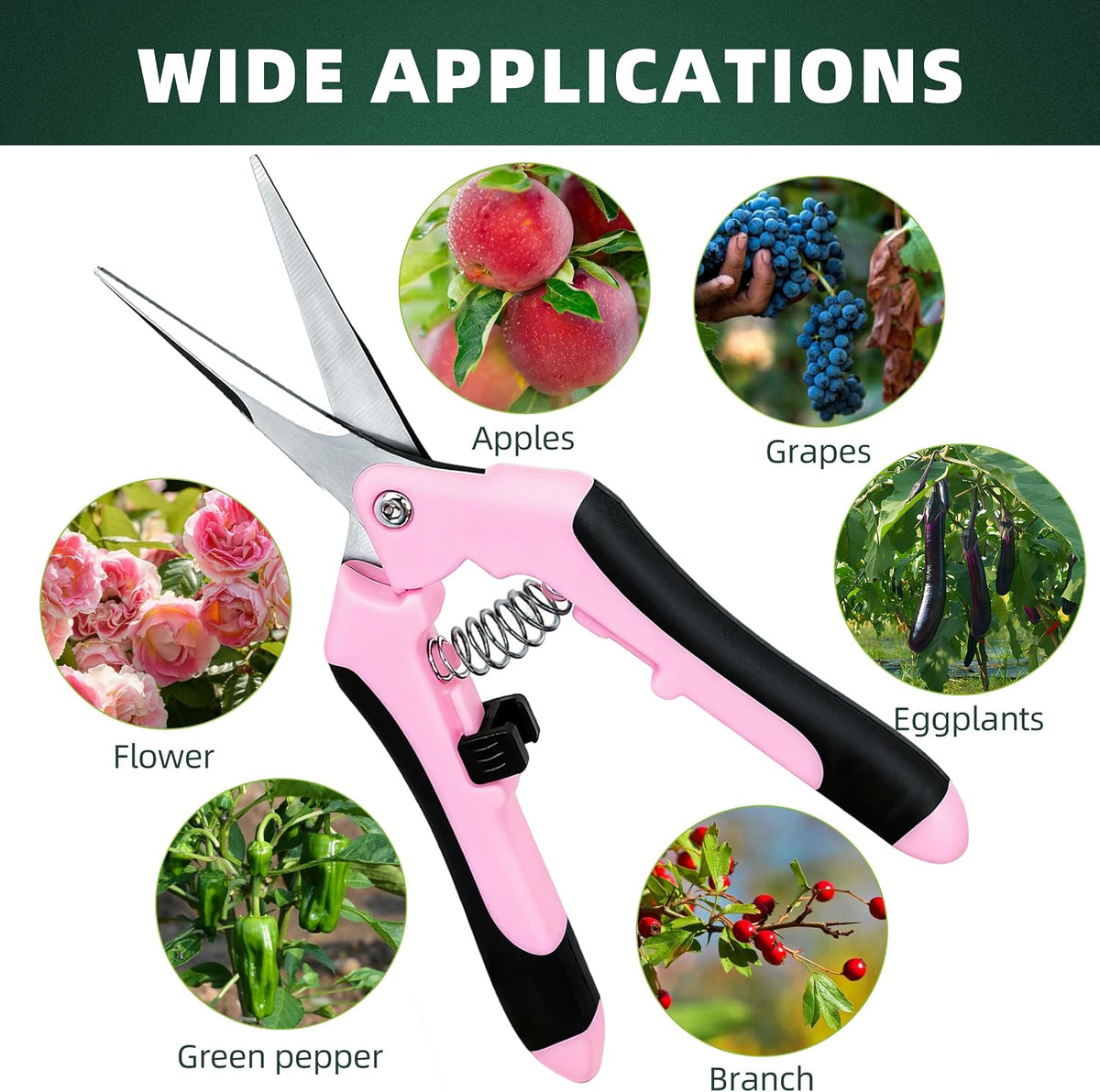 3 Pack Garden Pruning Shears Scissors Clippers (Yellow)