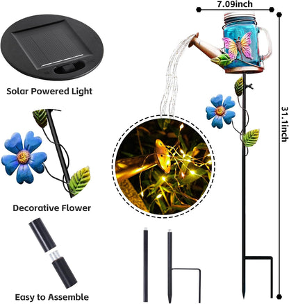 Solar Watering Can Light, Solar Yard Decorations Outdoor