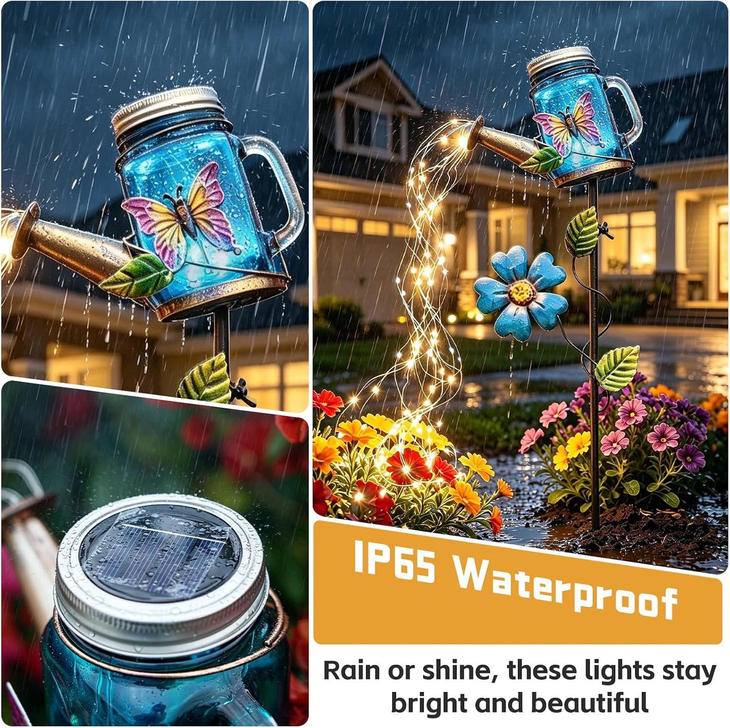 Solar Watering Can Light, Solar Yard Decorations Outdoor
