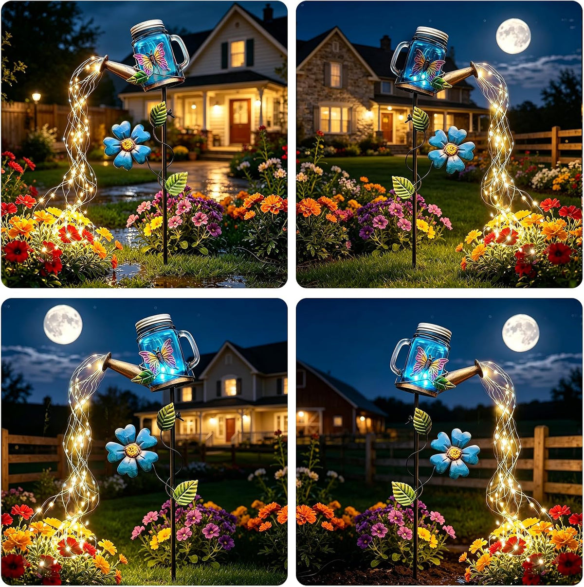 Solar Watering Can Light, Solar Yard Decorations Outdoor