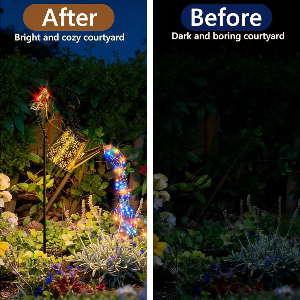 Solar Watering Can Light, Solar Yard Decorations Outdoor