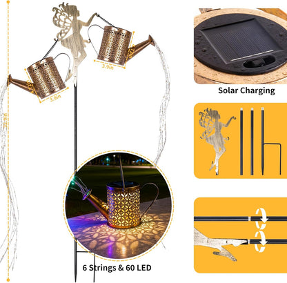 Solar Watering Can Light, Solar Yard Decorations Outdoor