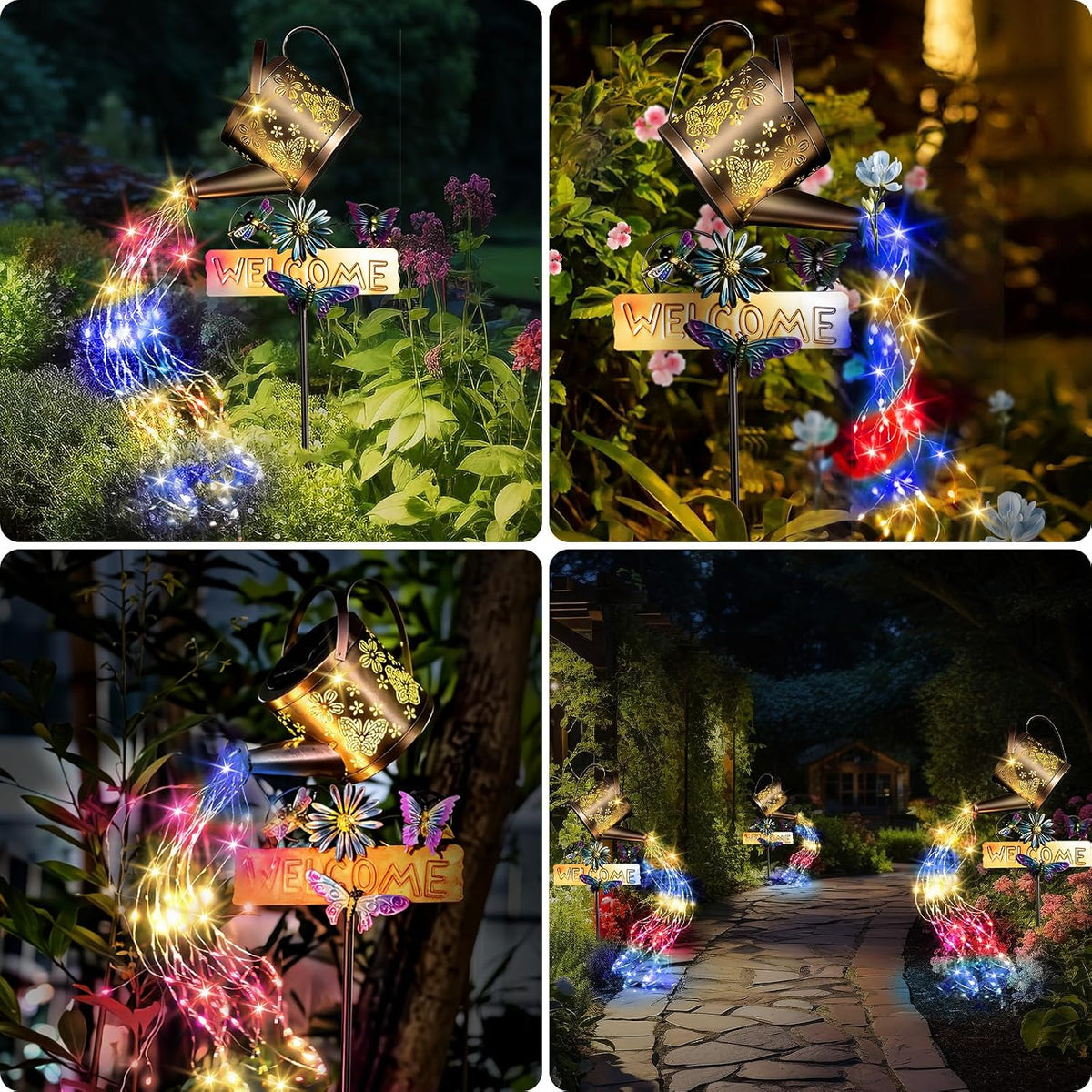 Solar Watering Can Light, Solar Yard Decorations Outdoor
