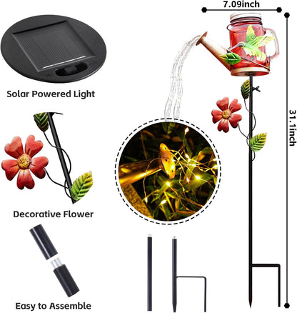 Solar Watering Can Light, Solar Yard Decorations Outdoor