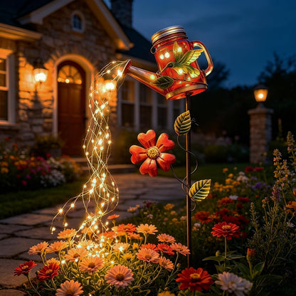 Solar Watering Can Light, Solar Yard Decorations Outdoor