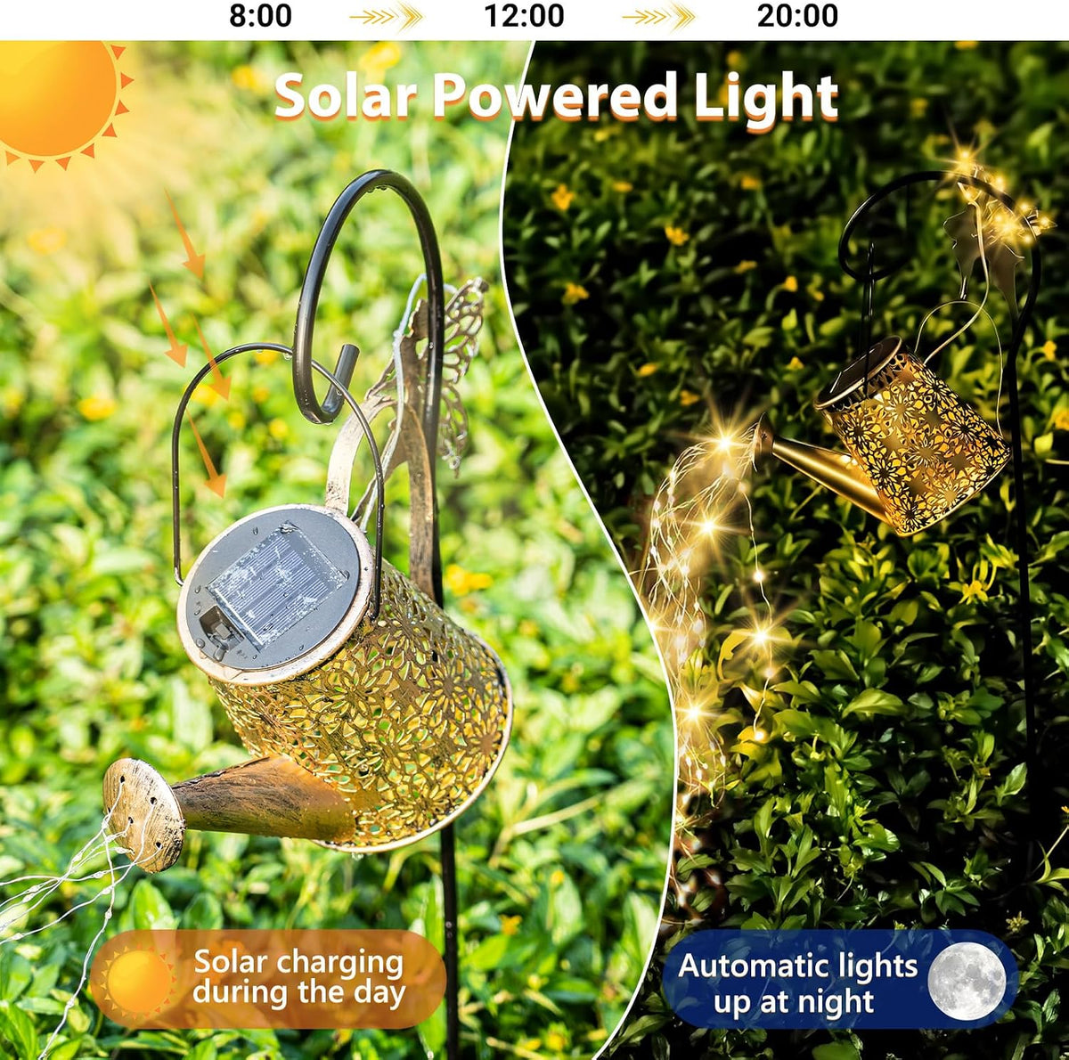 Solar Watering Can Light, Solar Yard Decorations Outdoor
