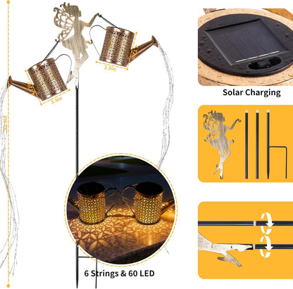 Solar Watering Can Light, Solar Yard Decorations Outdoor