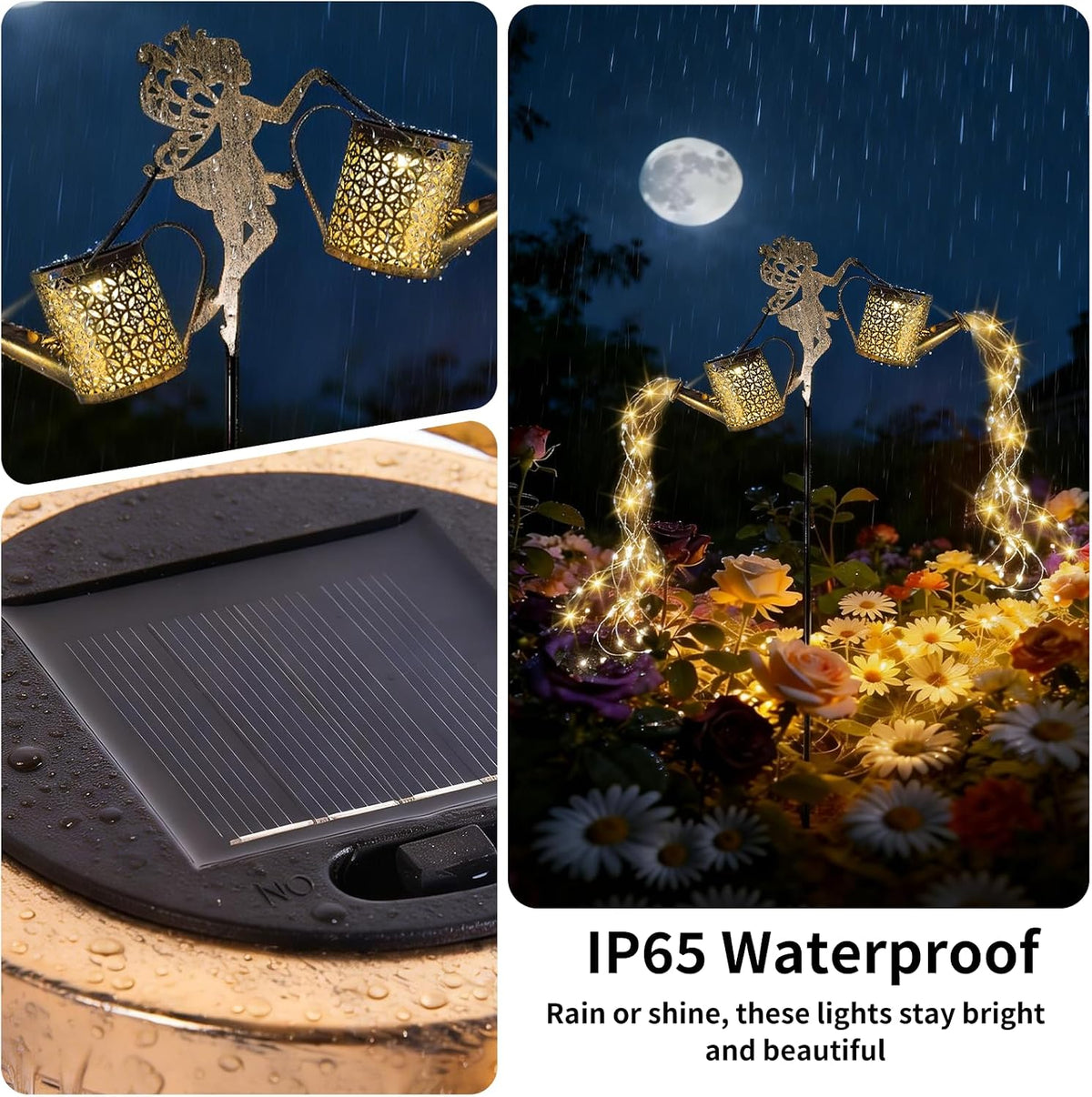 Solar Watering Can Light, Solar Yard Decorations Outdoor