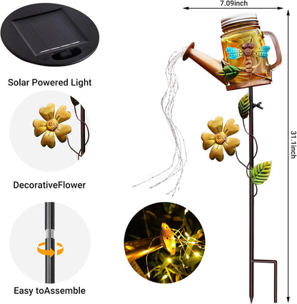 Solar Watering Can Light, Solar Yard Decorations Outdoor