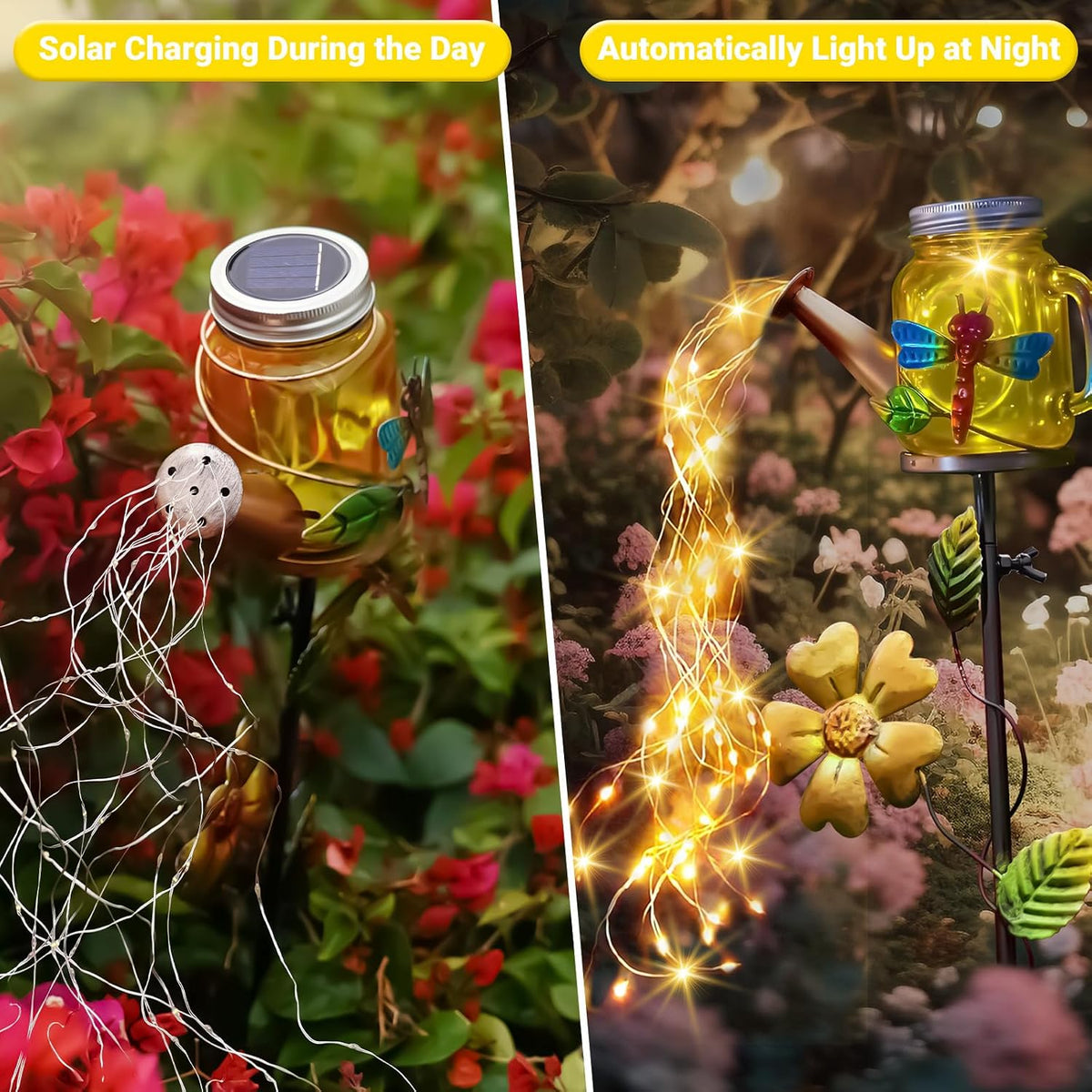 Solar Watering Can Light, Solar Yard Decorations Outdoor