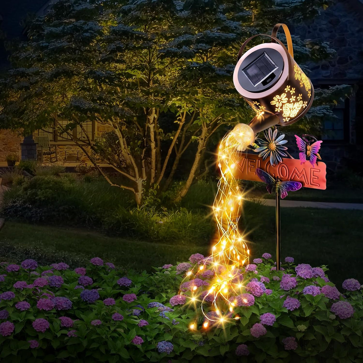 Solar Watering Can Light, Solar Yard Decorations Outdoor