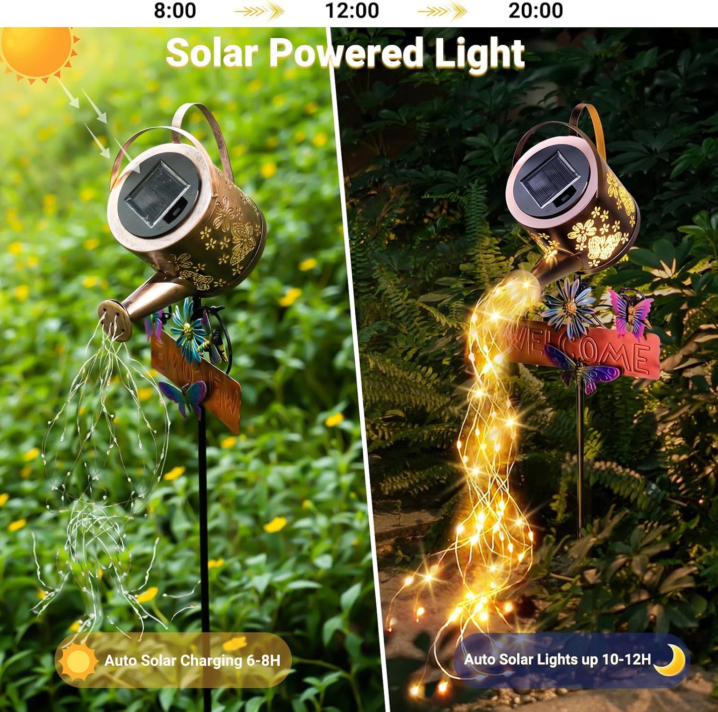 Solar Watering Can Light, Solar Yard Decorations Outdoor