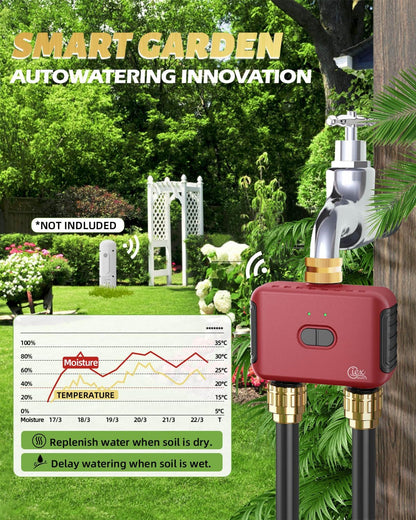 GIEX Bluetooth Smart Sprinkler Timer, App Control Water Timer for Garden Hose, Programmable Irrigation Controller Works with Tuya & Smart Life App