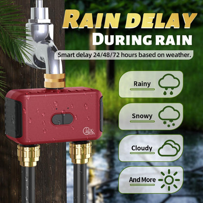 GIEX Bluetooth Smart Sprinkler Timer, App Control Water Timer for Garden Hose, Programmable Irrigation Controller Works with Tuya & Smart Life App
