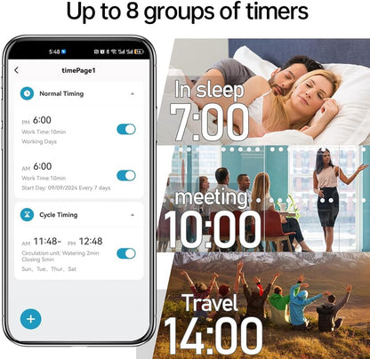 GIEX Bluetooth Smart Sprinkler Timer, App Control Water Timer for Garden Hose, Programmable Irrigation Controller Works with Tuya & Smart Life App