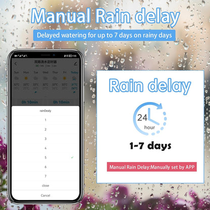 GIEX Bluetooth Smart Sprinkler Timer, App Control Water Timer for Garden Hose, Programmable Irrigation Controller Works with Tuya & Smart Life App