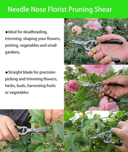 Forged Bypass Hand Clippers Pruner, With 5/8 Inch Cutting Capacity, Ergonomic handle with Soft Grip, Pruning Shear 8-Inch (Bypass)