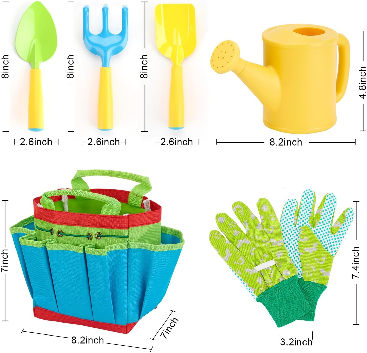 Kids Garden Tools Set,6 PCS, Aged 3+