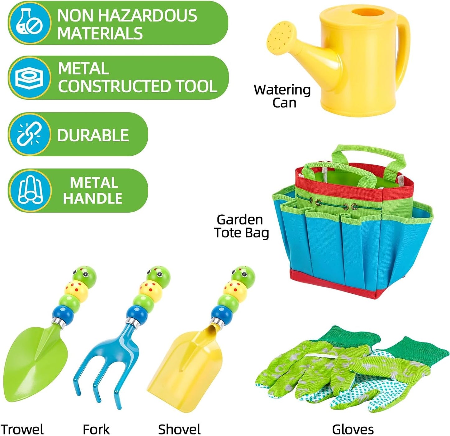 Kids Garden Tools Set,6 PCS, Aged 3+