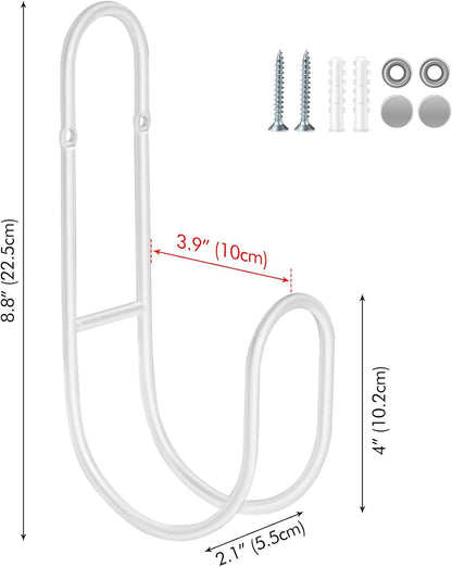 Garden Hose Holder, Wall Mount Water Hose Hanger, Hanging Storage Rack for Garden Hoses, Ropes, Outside Yard (Black)