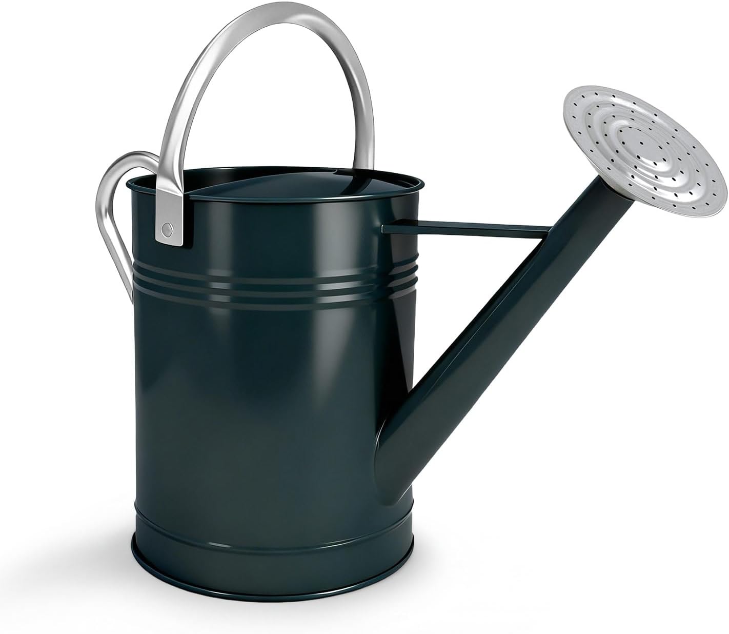 Metal Watering Can for Outdoor Plants, 1.7 Gallon Pink Garden Watering Can for Flower, Houseplants, Galvanized Finish