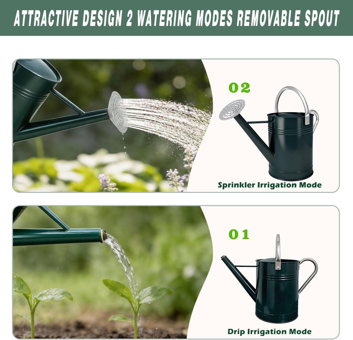 Metal Watering Can for Outdoor Plants, 1.7 Gallon Pink Garden Watering Can for Flower, Houseplants, Galvanized Finish