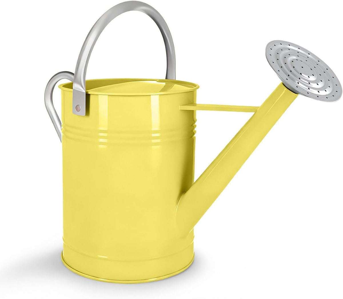 Metal Watering Can for Outdoor Plants, 1.7 Gallon Pink Garden Watering Can for Flower, Houseplants, Galvanized Finish
