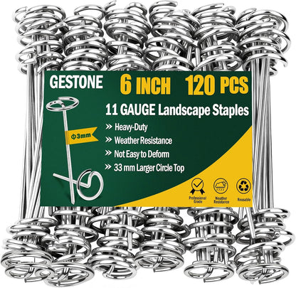 150 PCS Landscape Fabric Staples Stakes, 6 inch Weed Barrier Pins