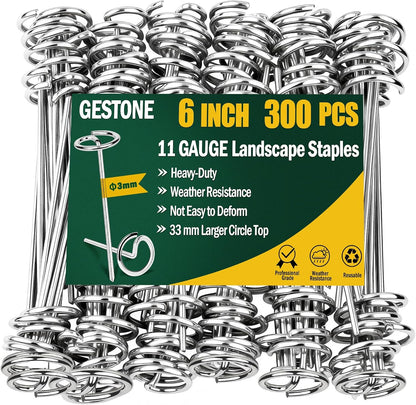 150 PCS Landscape Fabric Staples Stakes, 6 inch Weed Barrier Pins