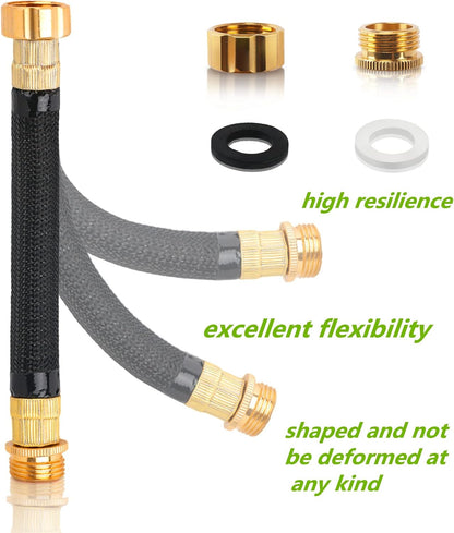 0.8ft Garden Hose Extension Flexible Adapter Short Connector With Integrated Spiral Tube for Reel/RV/Dehumidifier (1)
