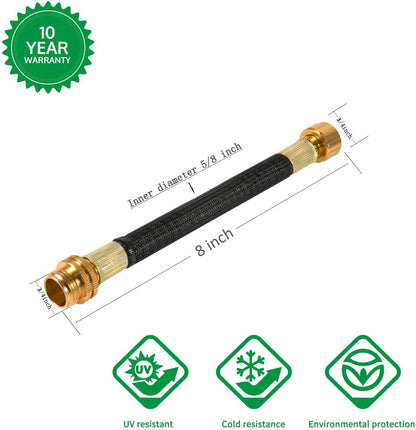 0.8ft Garden Hose Extension Flexible Adapter Short Connector With Integrated Spiral Tube for Reel/RV/Dehumidifier (1)