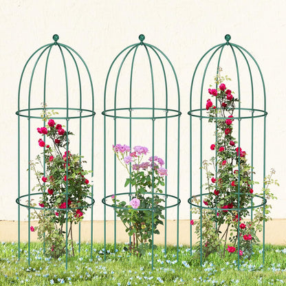 3 Pack Metal Plant Cage Support, 31.5" H Peony Support