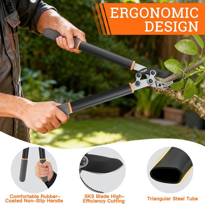 18'' Anvil Loppers for Gardening, 1.2" Cut Heavy duty Tree Trimmer