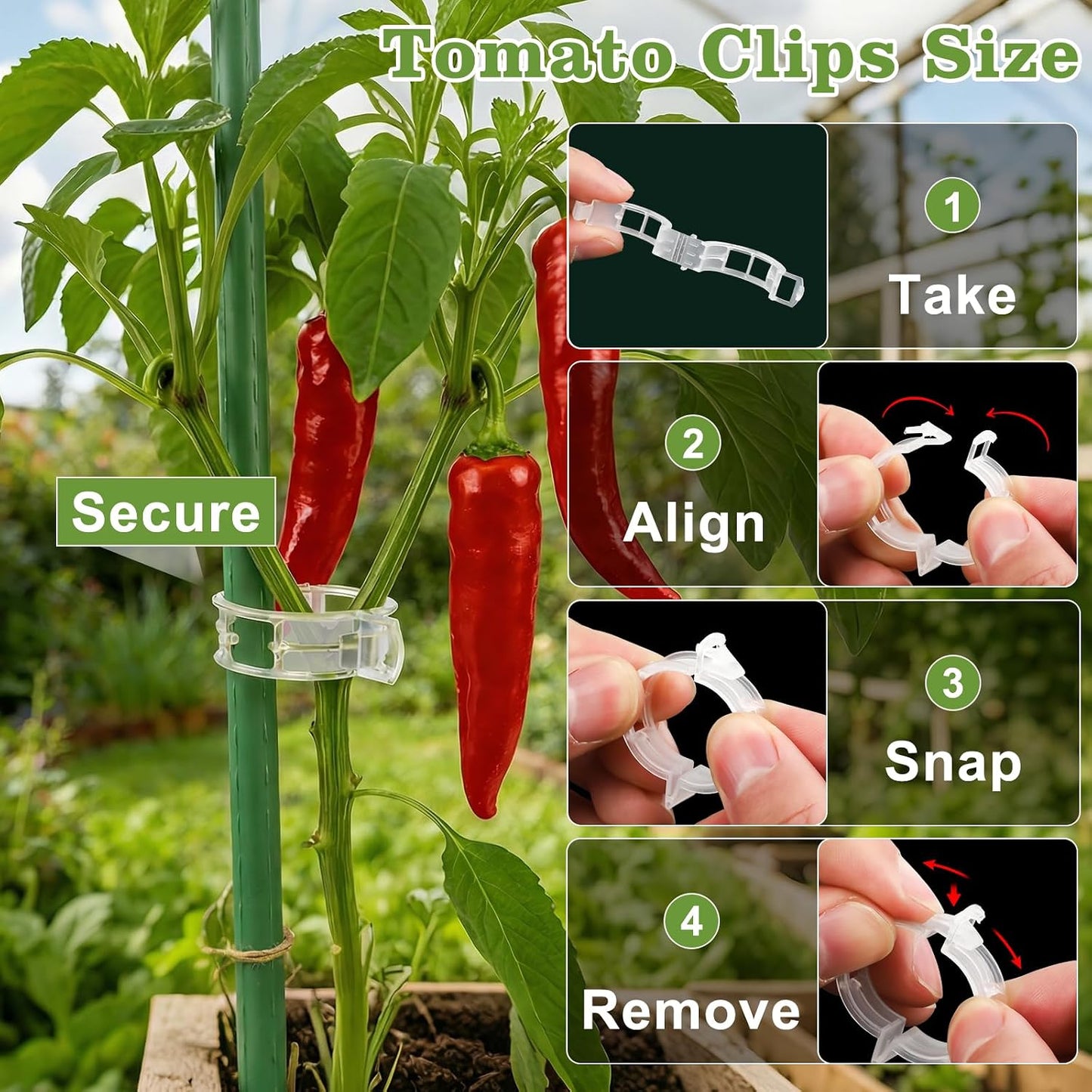 Tomato Plant Clips 120 Pack Easy Plant Support
