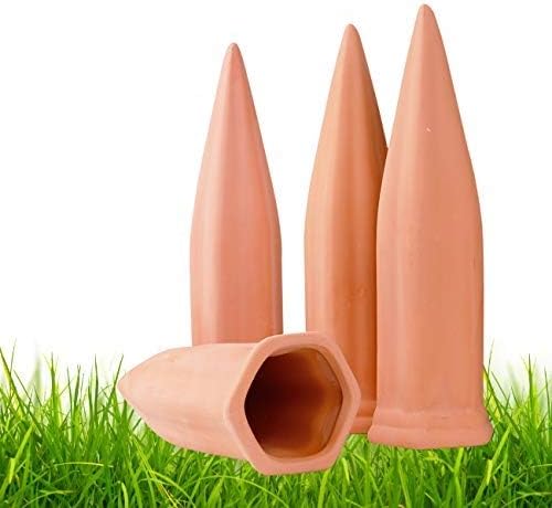 Plant Watering Devices 6 Pack Terracotta Vacation Plant Waterer Wine Bottle Watering Stakes Slow Release Plant Watering Spikes Self Watering Devices for Indoor Outdoor Plants