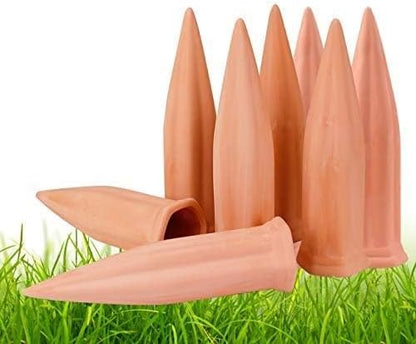 Plant Watering Devices 6 Pack Terracotta Vacation Plant Waterer Wine Bottle Watering Stakes Slow Release Plant Watering Spikes Self Watering Devices for Indoor Outdoor Plants